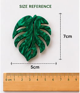 Monstera Leaf Brooch | Tropical Plant Brooch | Handmade Acrylic Pin