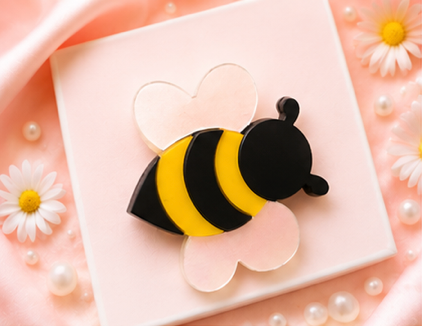 Bee Brooch | Bumble Bee Brooch | Handmade Acrylic Pin