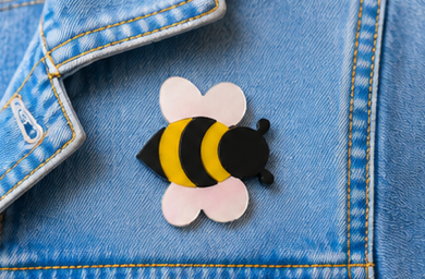 Bee Brooch | Bumble Bee Brooch | Handmade Acrylic Pin