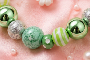 Lime Green Statement Bead Necklace | Retro Bubblegum Bead Necklace | Handmade Acrylic Necklace