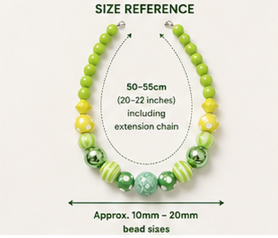 Lime Green Statement Bead Necklace | Retro Bubblegum Bead Necklace | Handmade Acrylic Necklace
