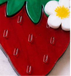 Strawberry Dangle Earrings | Retro Strawberry Earrings | Handmade Acrylic Fruit Earrings | Australian Statement Jewellery